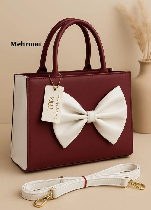 Girl's Leather Plain Shoulder Bag