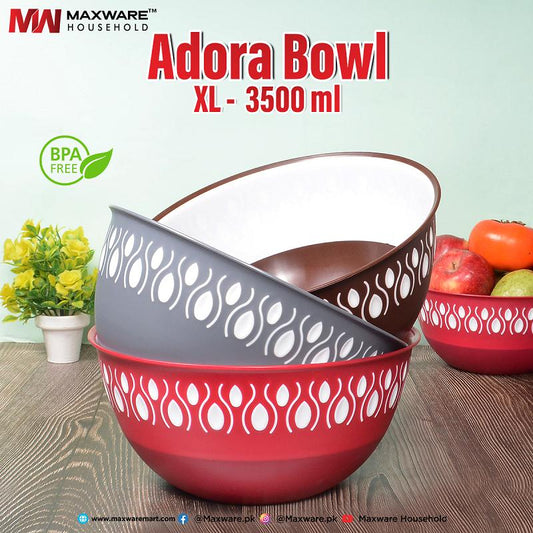 Adora Bowl 3500ml XL Multicolor ABS Plastic Kitchen Essential