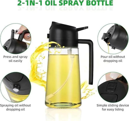 Glass Oil Sprayer Bottle for Kitchen Use