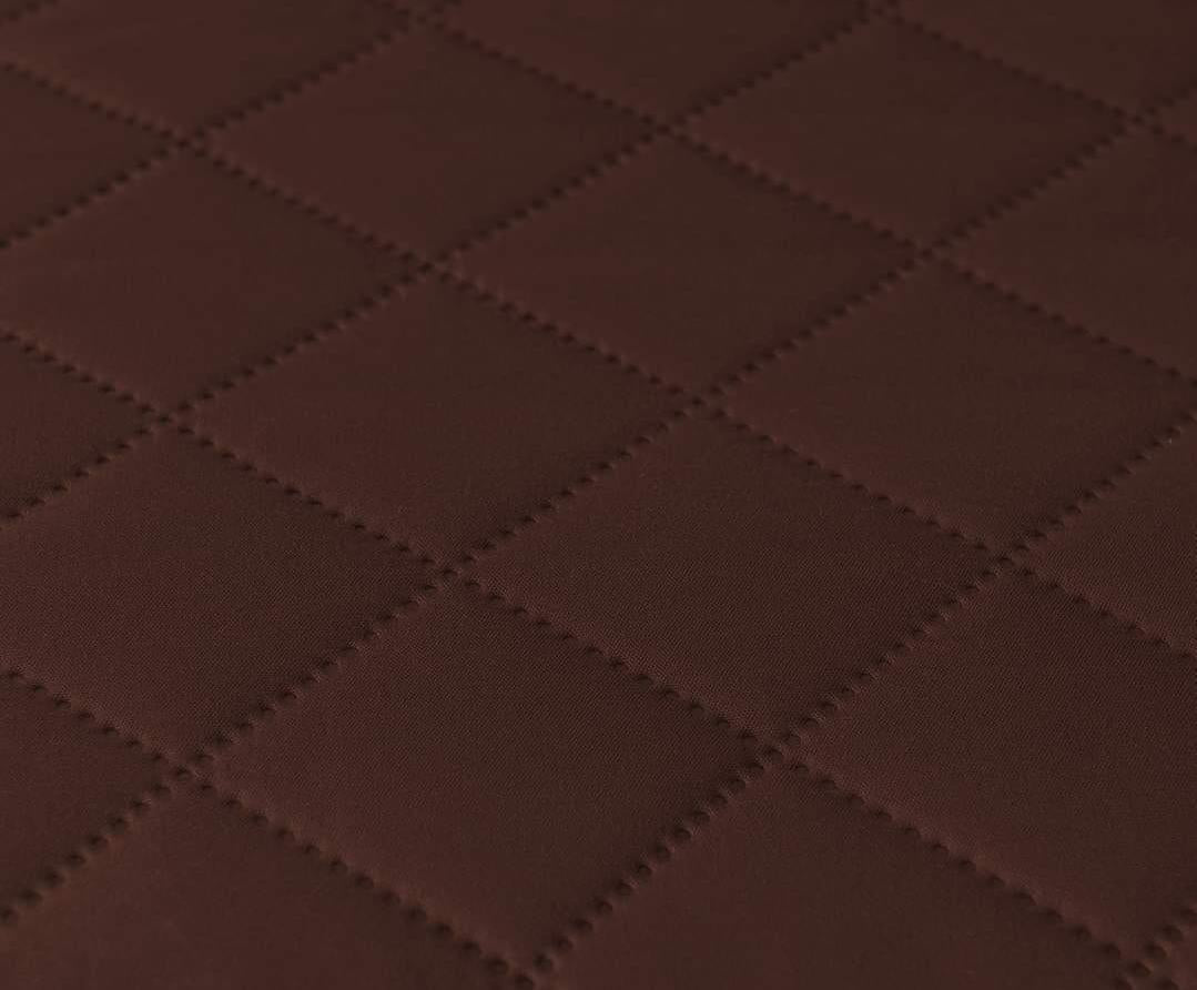 Brown Quilted Microwave Cover Dust Proof Kitchen Linen