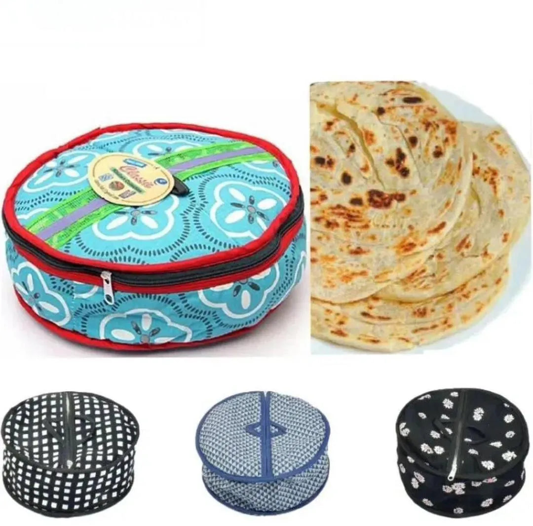 Cotton Printed Zipper Roti Cover 25x25cm