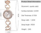 ADSBIAOYE Luxury Womens Diamond Bracelet Watch - Stylish Hollow Stainless Steel Strap Formal Wear