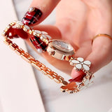 ADSBIAOYE Women's Bracelet Watch Fashion Item Waterproof Quartz Flower Shaped Watch