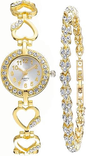 ADSBIAOYE Luxury Womens Diamond Bracelet Watch - Stylish Hollow Stainless Steel Strap Formal Wear