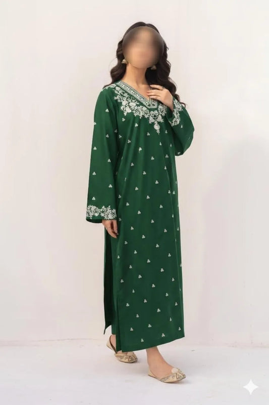 2 Pcs Women's Unstitched Embroidered Suit