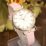 Top Plaza Womens Ladies Classic Simple Leather Analog Quartz Wrist Watch Rose Gold Case Arabic Numerals Casual Dress Watches