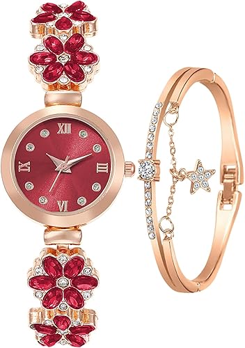 ADSBIAOYE Women's Bracelet Watch Fashion Item Waterproof Quartz Flower Shaped Watch
