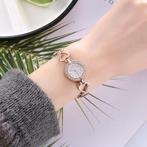 ADSBIAOYE Luxury Womens Diamond Bracelet Watch - Stylish Hollow Stainless Steel Strap Formal Wear