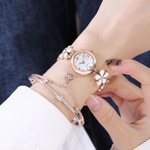 ADSBIAOYE Women's Bracelet Watch Fashion Item Waterproof Quartz Flower Shaped Watch