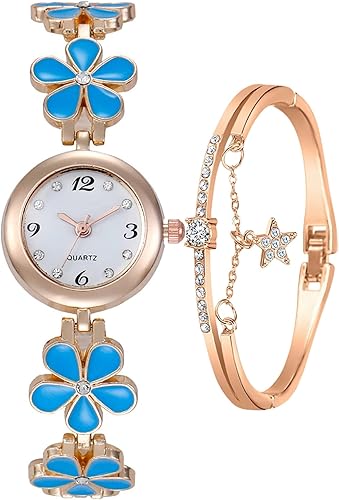 ADSBIAOYE Women's Bracelet Watch Fashion Item Waterproof Quartz Flower Shaped Watch
