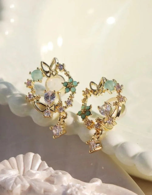 Multicolor Butterfly Crystal Earrings for Women