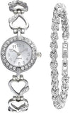ADSBIAOYE Luxury Womens Diamond Bracelet Watch - Stylish Hollow Stainless Steel Strap Formal Wear
