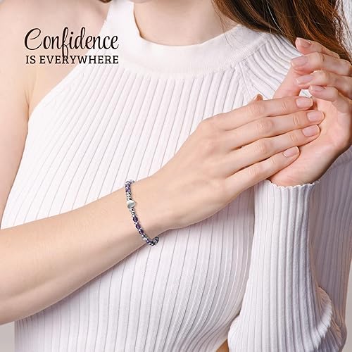 Inspirational Gifts Bracelets for Women Birthday: Healing Natural Stone Beaded Bracelets - Thinking of You Get Well Soon Christmas Day Gifts for Women Friends Sister Bestie Mom Daughter