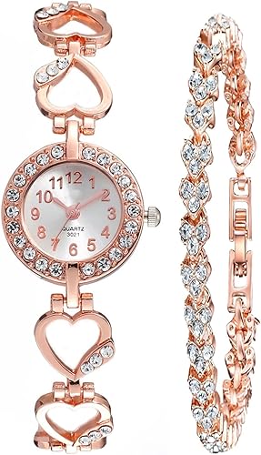 ADSBIAOYE Luxury Womens Diamond Bracelet Watch - Stylish Hollow Stainless Steel Strap Formal Wear