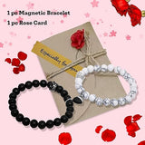 Magnetic Couples Bracelets - His and Hers Matching Set, Forever Bracelets for Couples, Perfect Long Distance Relationship Gifts and Valentines Presents