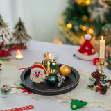 Hanobe Candle Plate Holder Tray: Round Wood Decorative Candle Plate Decor Farmhouse Table Centerpiece Rustic Wood Tealight Pillar Trays for Christmas Wedding Halloween Home Decor