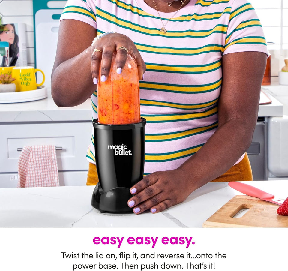 magic bullet Blender, Small, Black, 11 Piece Set