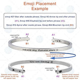 Dolceoro Personalized Inspirational Mantra Cuff Bracelet Jewelry, 3mm Wide Shiny 316L Surgical Stainless Steel