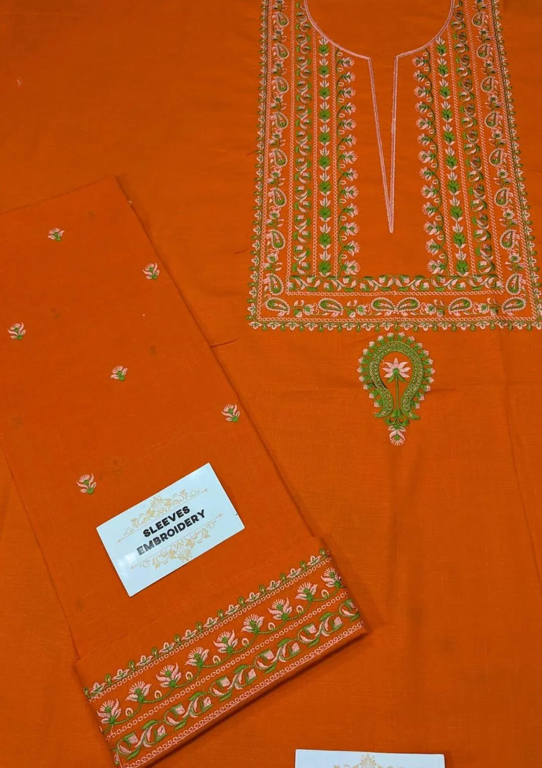 2 Pcs Women's Unstitched Embroidered Suit