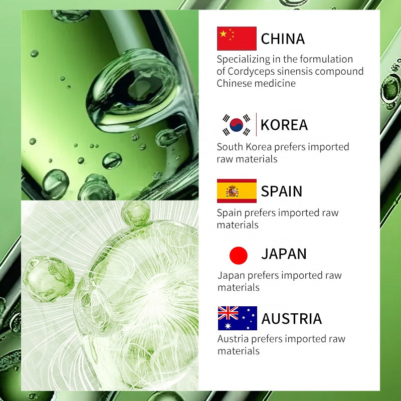 OEM Sale Skincare 6 Pcs Kit Cordyceps Sinensis Herbal Skin Care AHA Facial Care Wholesale Stock