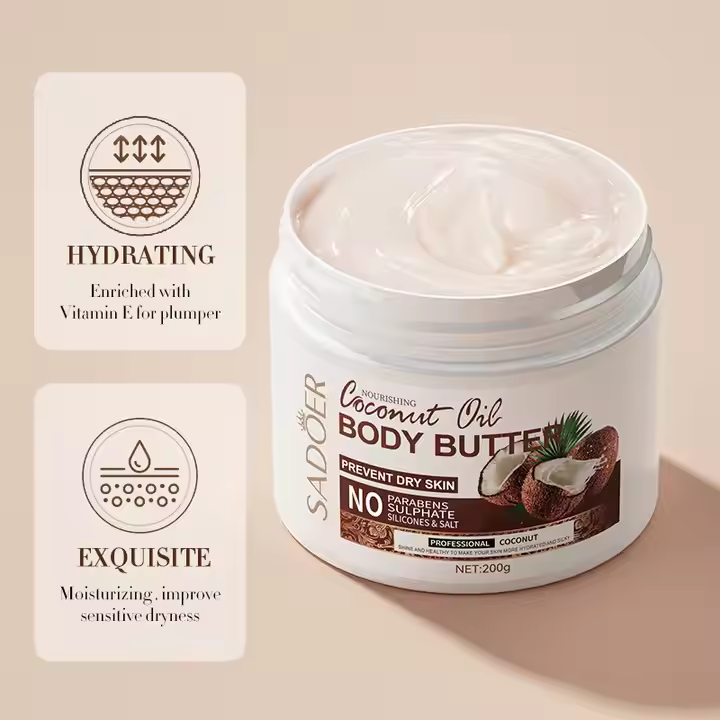 Best Selling SADOER 200g Coconut Butter Facial Body Moisturizing Smoothing Stay Fragrant Skin Care